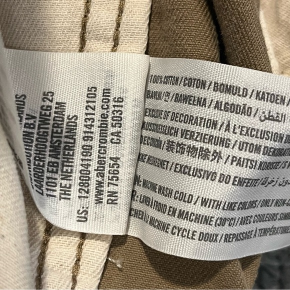 Abercrombie & Fitch Mens 28 Drawstring Cargo Short Button Fly Heavy Weight Y2K - Picture 7 of 9